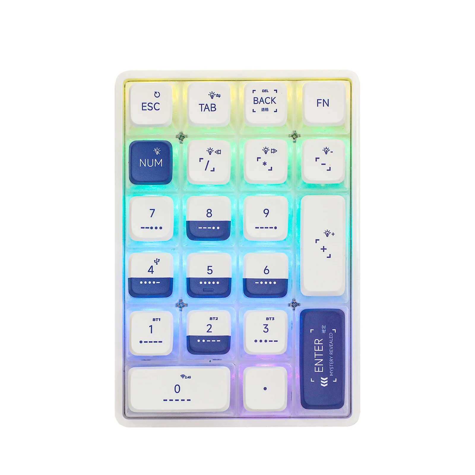 EPOMAKER x LEOBOG K21 21Keys Numpad Bluetooth 5.0/2.4G Wireless/Wired Mechanical Keyboard Hot-Swappable RGB 600mAh Battery