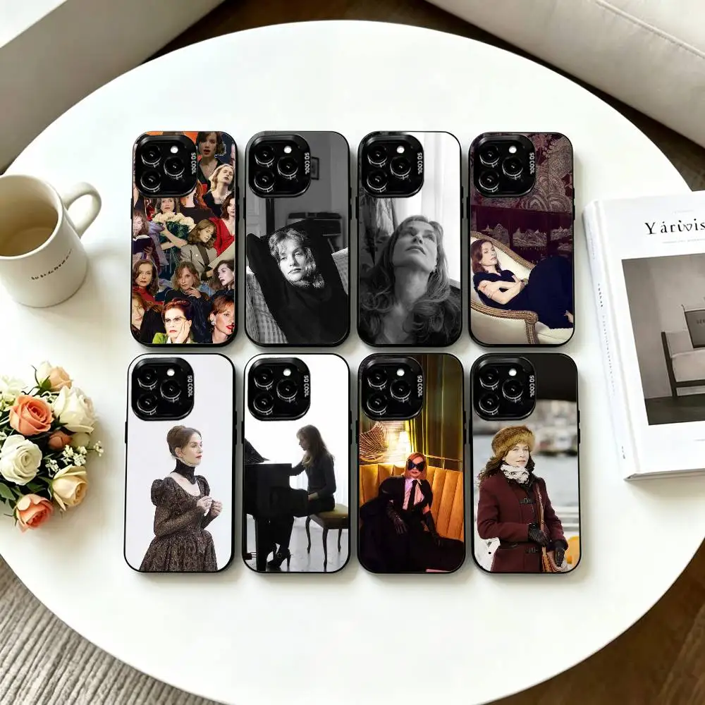 

Actress L-Lsabelle Huppert Phone Case For iPhone 17,16,15,14,13,12,11 Plus,Pro Max,XS,Colored Silver Plated Inside Cover