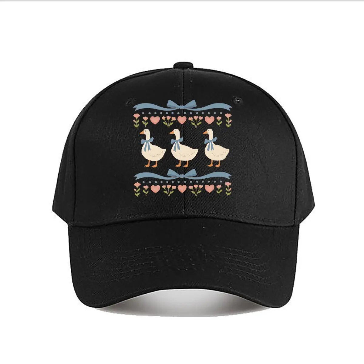 Ivory Duck Print Casual Baseball Cap Fashion Men Sunhat Women's Outdoor Sports Snapback Cap