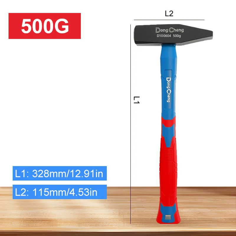 Hoogwaardig koolstofstaal hamer 200g 300g 400g 500g, glasvezel handvat antislip grip multifunctionele klauwloze hamer