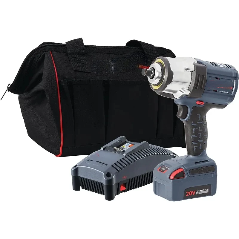 

W7152-K12 20V High-torque 1/2" Cordless Impact Wrench Kit, 1500ft-lbs Nut-busting Torque, 1 Batt and Charger