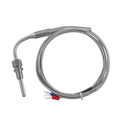 Movable Probe Stainless Steel K Type ElbowThermocouple Temperature Sensor 1M/2M/3M/4M/5M Cable Wire For Temperature Controller