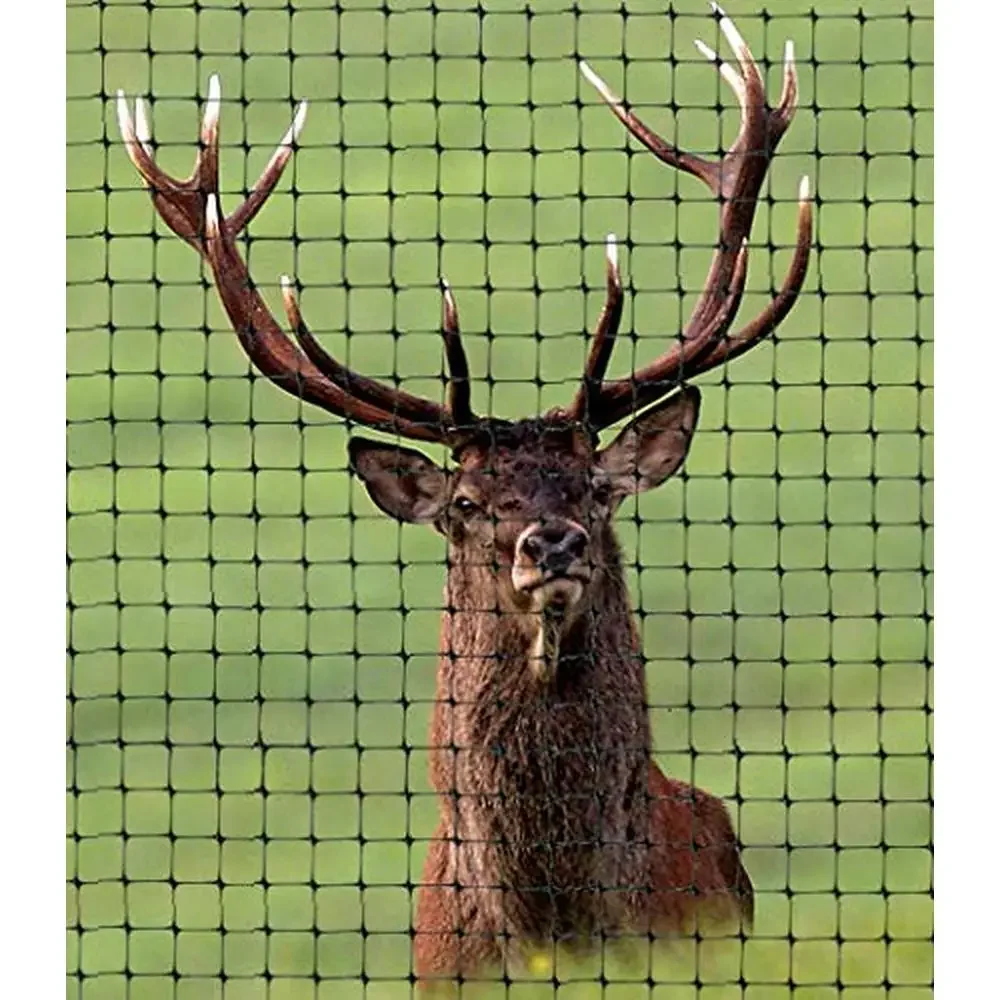 

Deer & Animal Fence Netting 55gr/sq m 7.5' x 165' Economical Lightweight UV-Resistant Mesh Barrier Protecting Landscape & Crops