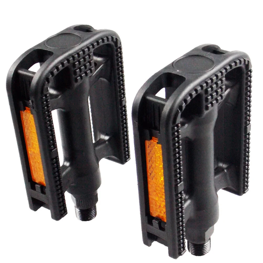 

1Pair Road Mountain Bike Pedals Strong Plastic Construction Wide Platform Pedal Smooth Operation Long Service Life