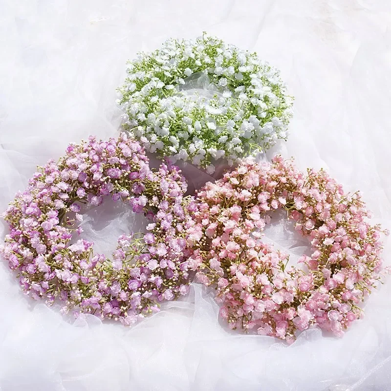 Artificial Gypsophila Wreath Base Rattan Home Decor Wedding Wreath Flower Home Door Decoration Wedding Centerpieces for Tables