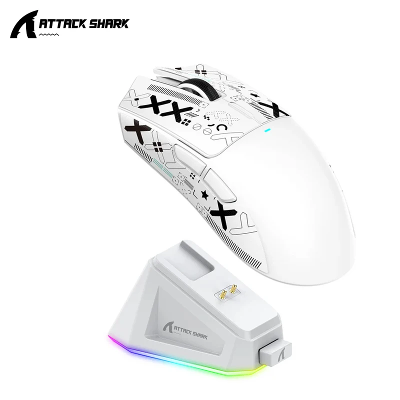 

Беспроводная мышь Attack Shark X11, трехрежимное соединение, PixArt PAW3311, сенсорная магнитная зарядная база, игровая мышь для макросов