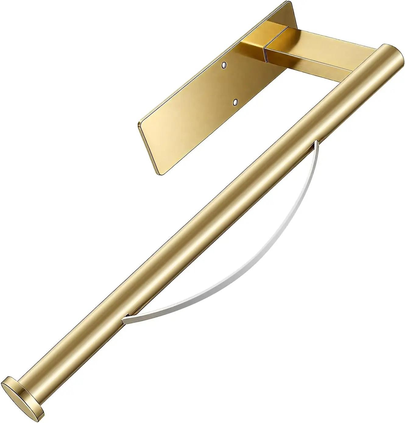 

Under Cabinet Paper Towel Holder, One-Hand Tear with Damping, Adhesive & Screw Mount, Stainless Steel Gold
