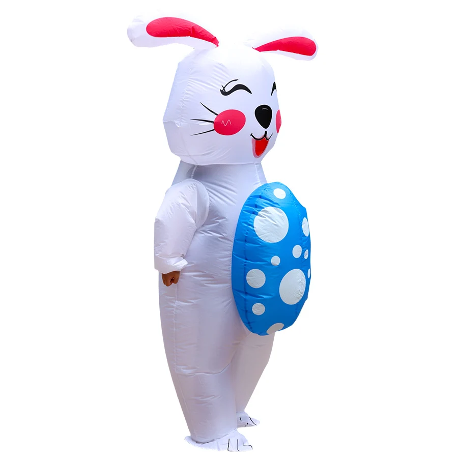 Disfraz Inflable De Conejo Azul Para Adultos – Con Ventilador De Pilas – Para Halloween, Pascua Y Fiestas Temáticas