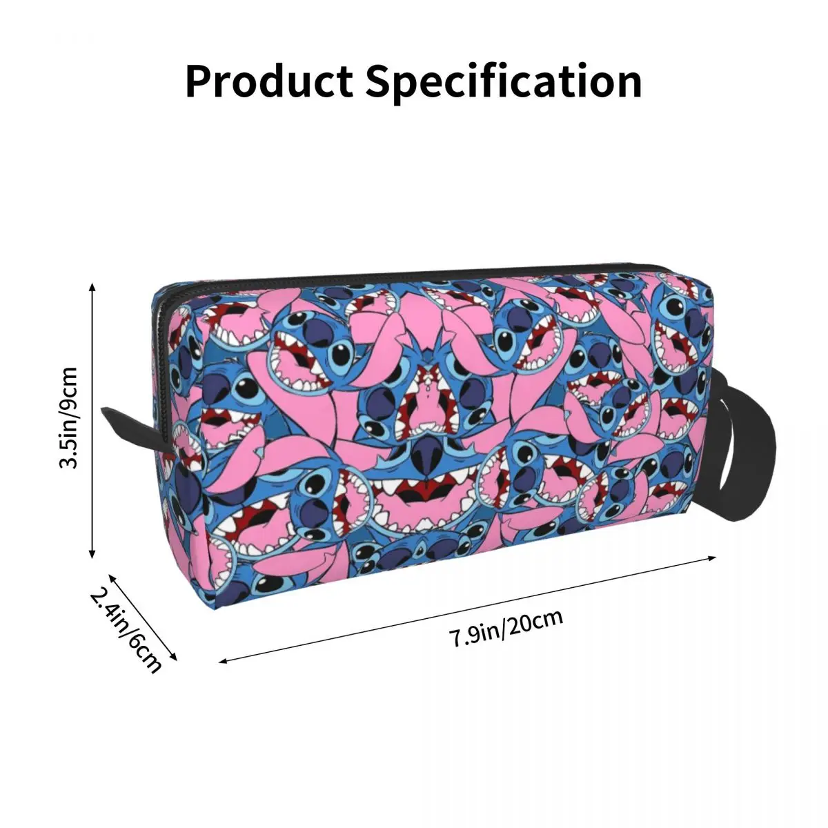 Smiling Stitch Collages Storage Organizers Women's For Makeups Print Makeup Bag Travel Portable Funny Cosmetic Bags