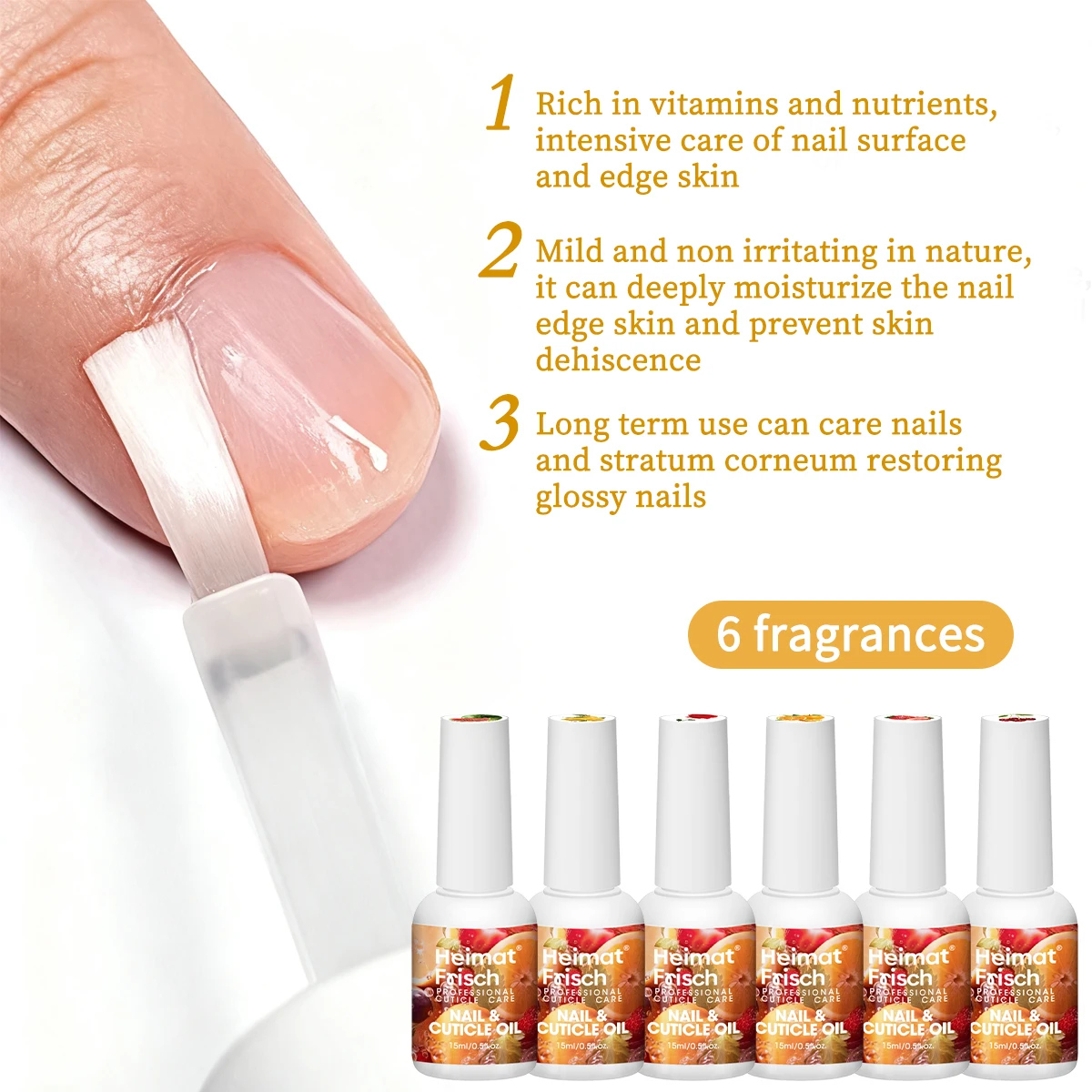 Heimat Frisch Olio nutriente per unghie a bottiglia singola/Olio per il trattamento delle unghie: la formula è duratura e idratante, facile da applicare