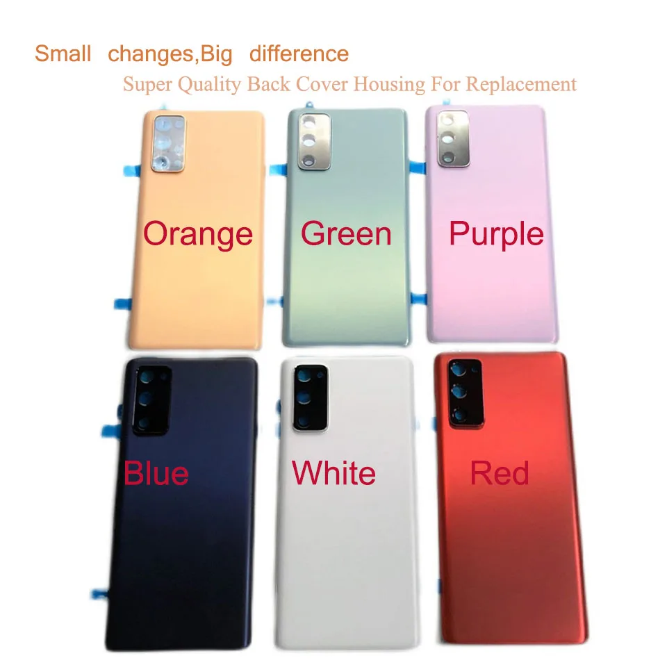 10Pcs/Lot For Samsung Galaxy S20 FE 5G G781 Housing Back Cover Real Case Battery Door Chassis Shell With Camera Lens