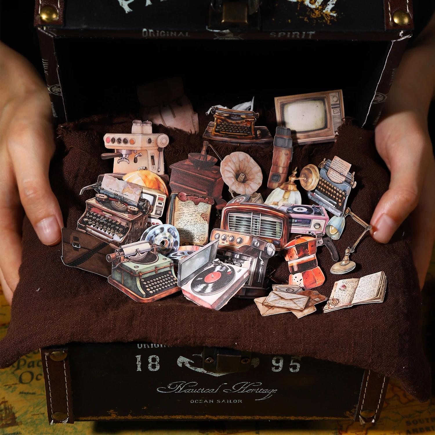 The Secret of The Treasure Series Vintage Book Landscape Sticker Creative DIY Journal Material Collage Scrapbook Stationery