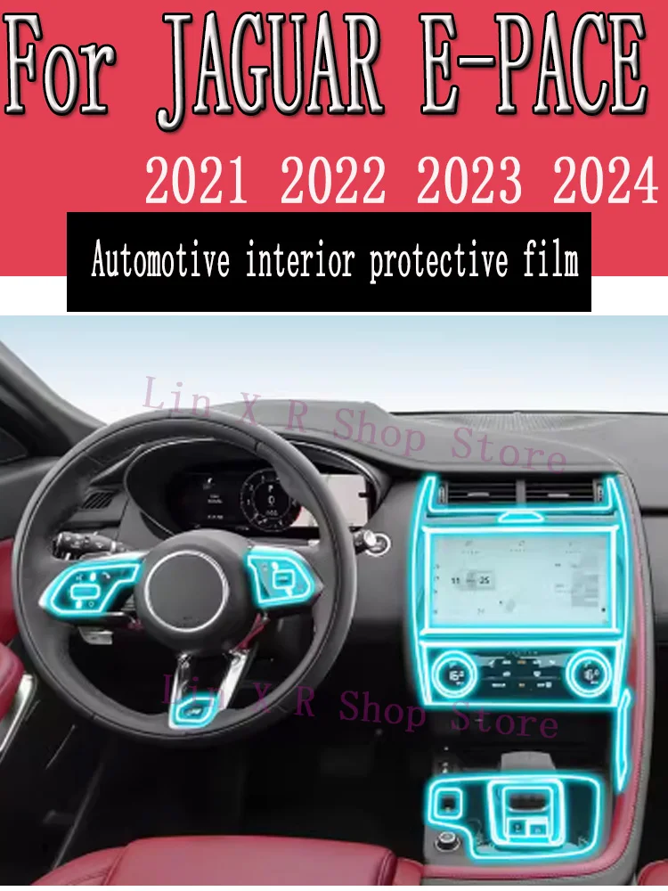 

For JAGUAR E-PACE 2021-2024 Gearbox Panel Navigation Screen Automotive Interior TPU Protective Film Cover Anti-Scratch