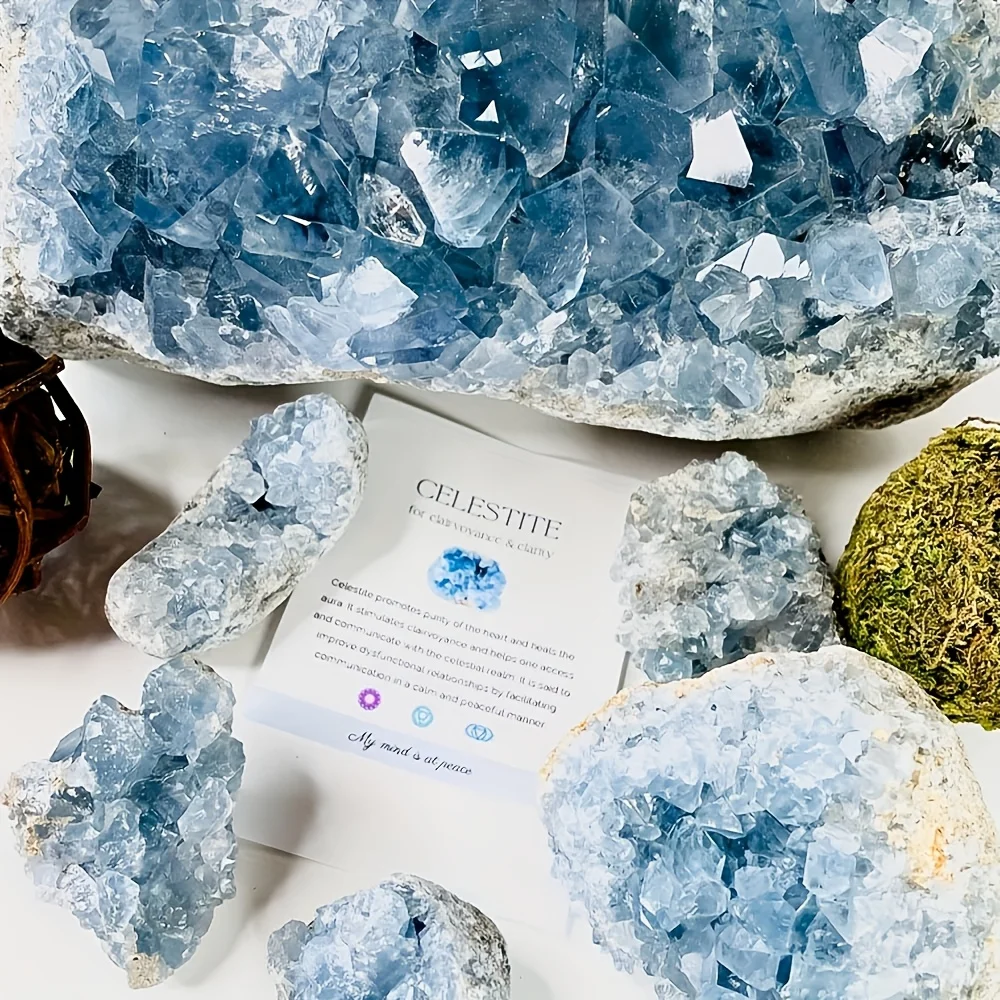1pc Natural Lapis Lazuli Raw Stone Cluster – Bohemian-Style Crystal Specimen for Home & Office Decor, Mineral Gift Idea, DIY Dis view 4