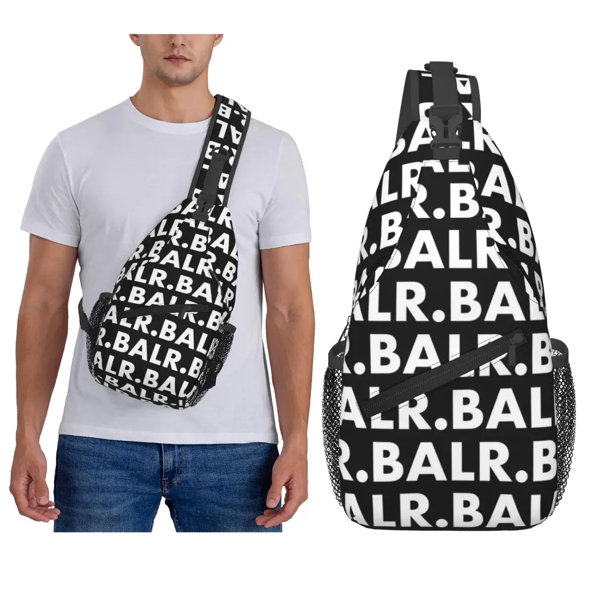 

BALR Brand Chest Bag Men Sling Crossbody Backpack Chest Bag Travel Hiking Daypack Shoulder Bag
