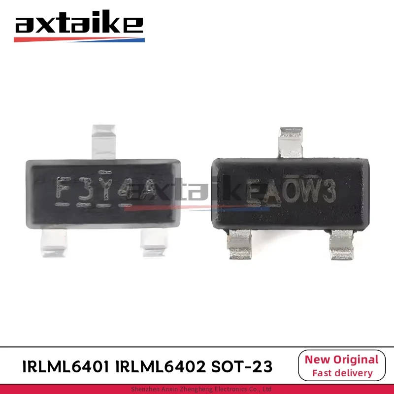 100PCS IRLML6401 IRLML6402 SOT-23 IRLML6401TRPBF 12V 4.3A IRLML6402TRPBF 20V 3.7A 1.3W SMD P-Channel Power MOSFET Transistor