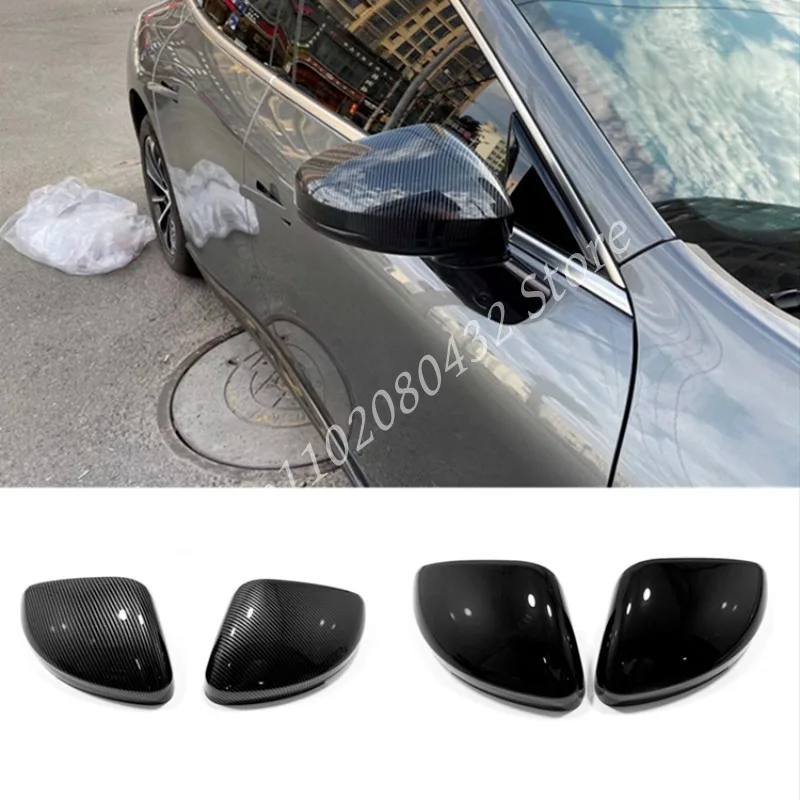 

FOR XPENG P5 P7 A pair ABS NEW Carbon fiber pattern Side Door Mirrors Cover Trim cap Car styling accessories