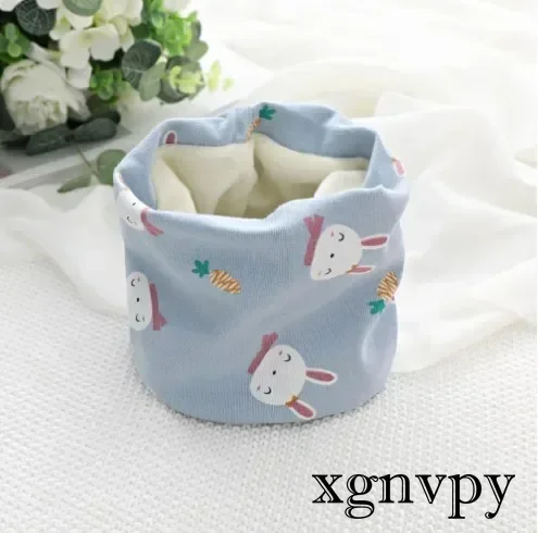 Autumn Winter Cotton Children Scarf Kids O-Ring Scarves Knitted Plush Boys Girls Neck Cover Warm Baby Collar Neckerchief