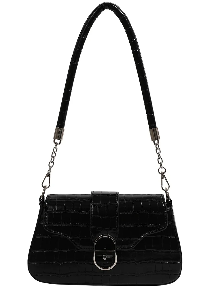 

CFEIKI Brand Store Crocodile Pattern High-End Sensation French Breadsti Bag 2024 New Versatile Single oulder Bag Crossb...