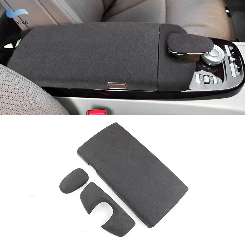 For Mercedes Benz S Class W221 2008 2009 2010 2011 2012 ABS + Suede Center Console Lid Armrest Box Phone Cover Dial Pad Housing