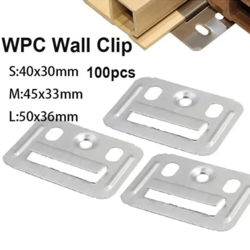 200pcs Wall Panel Clips Metal Clip Fluted Wall Panel For Wpc Wall And Ceiling Fluted Cladding Clip