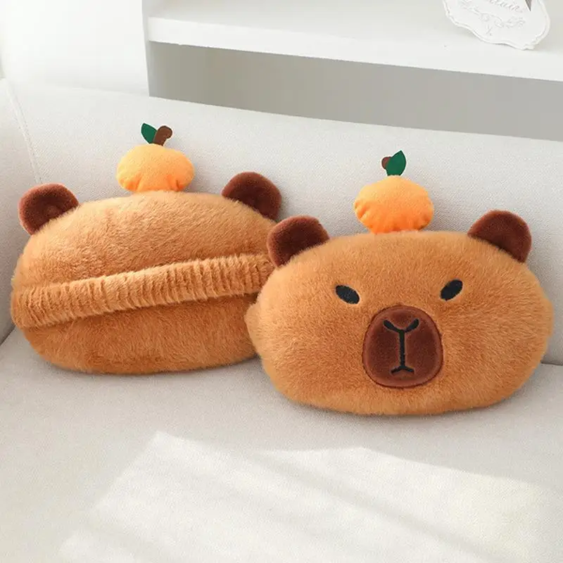 Seat Belt Pad Animal Automotive Seat Belt Pads Cute Capybara Design Auto Headrest Pillow Comfortable For Window Decoration