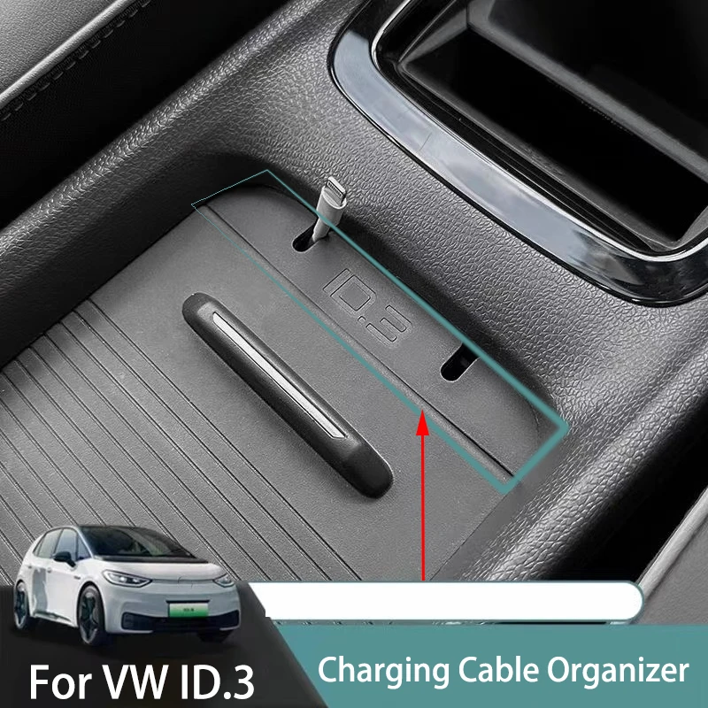 Für Volkswagen VW ID.3 2021 2022 2023 Zentrale Konsole Ladekabel USB Hub Organizer Docking Station Dekoration Zubehör – Detail 1