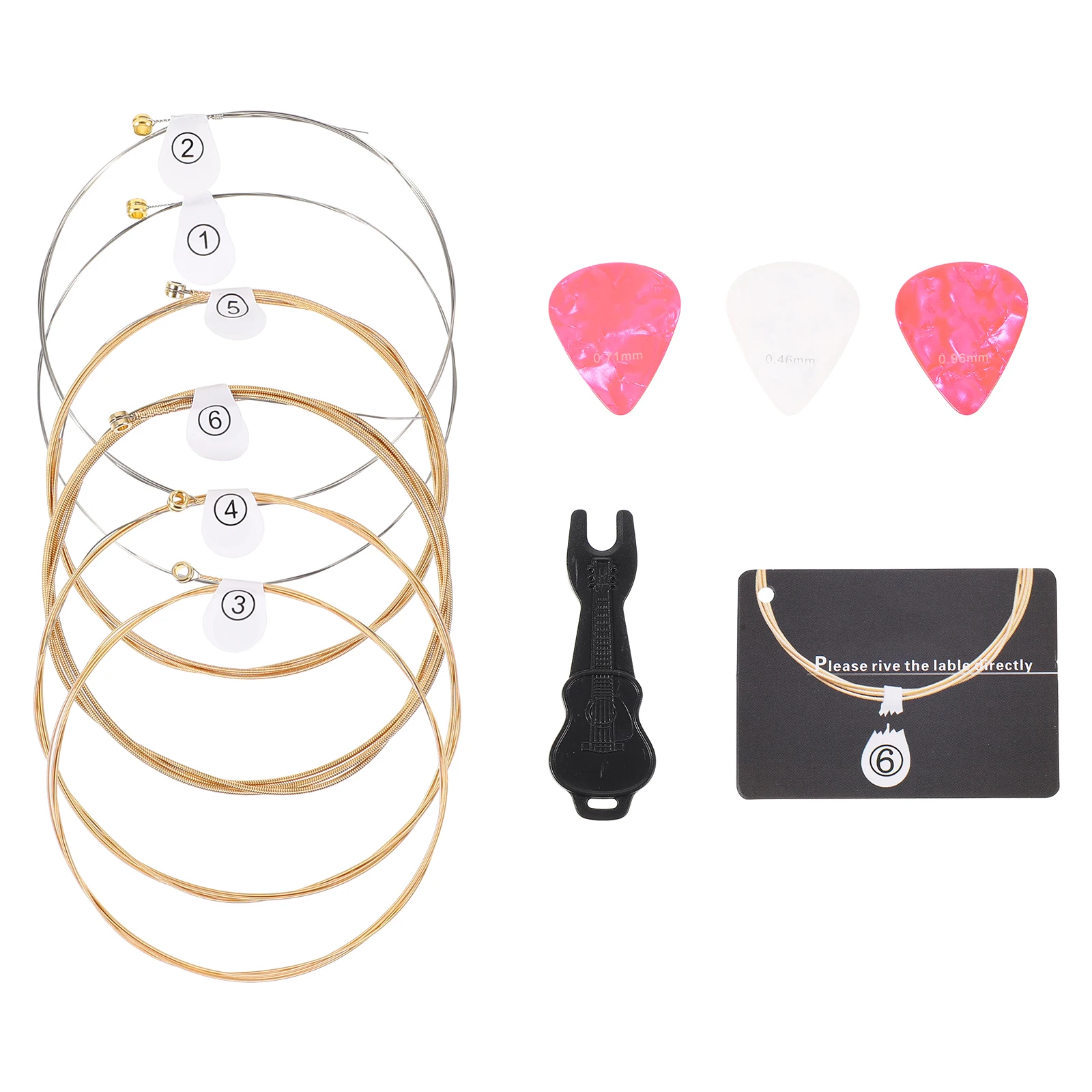 

Guitar String Set Repair Tool Ballad Pick Accessories Kit Folk Phosphor Bronze of Strings
