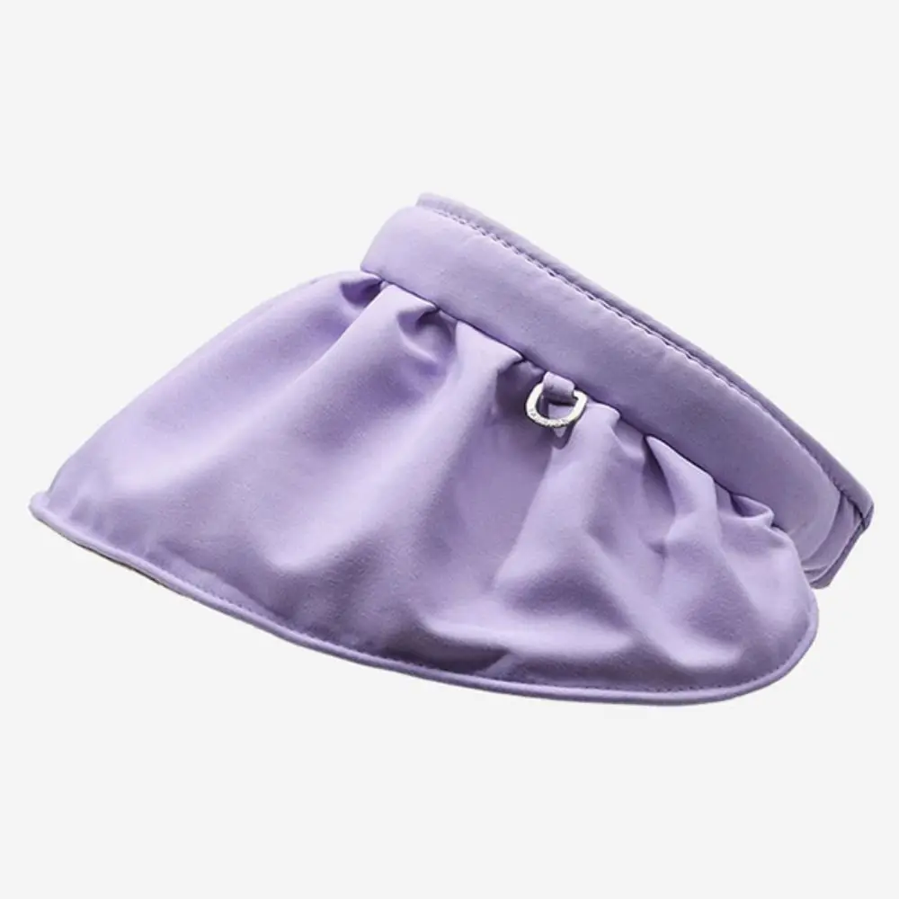 

Summer Sweet Sun Protection Cap Topless UV Protection Female Shell Hat Sunshade Wide Brim Foldable Visor Cap Outdoor