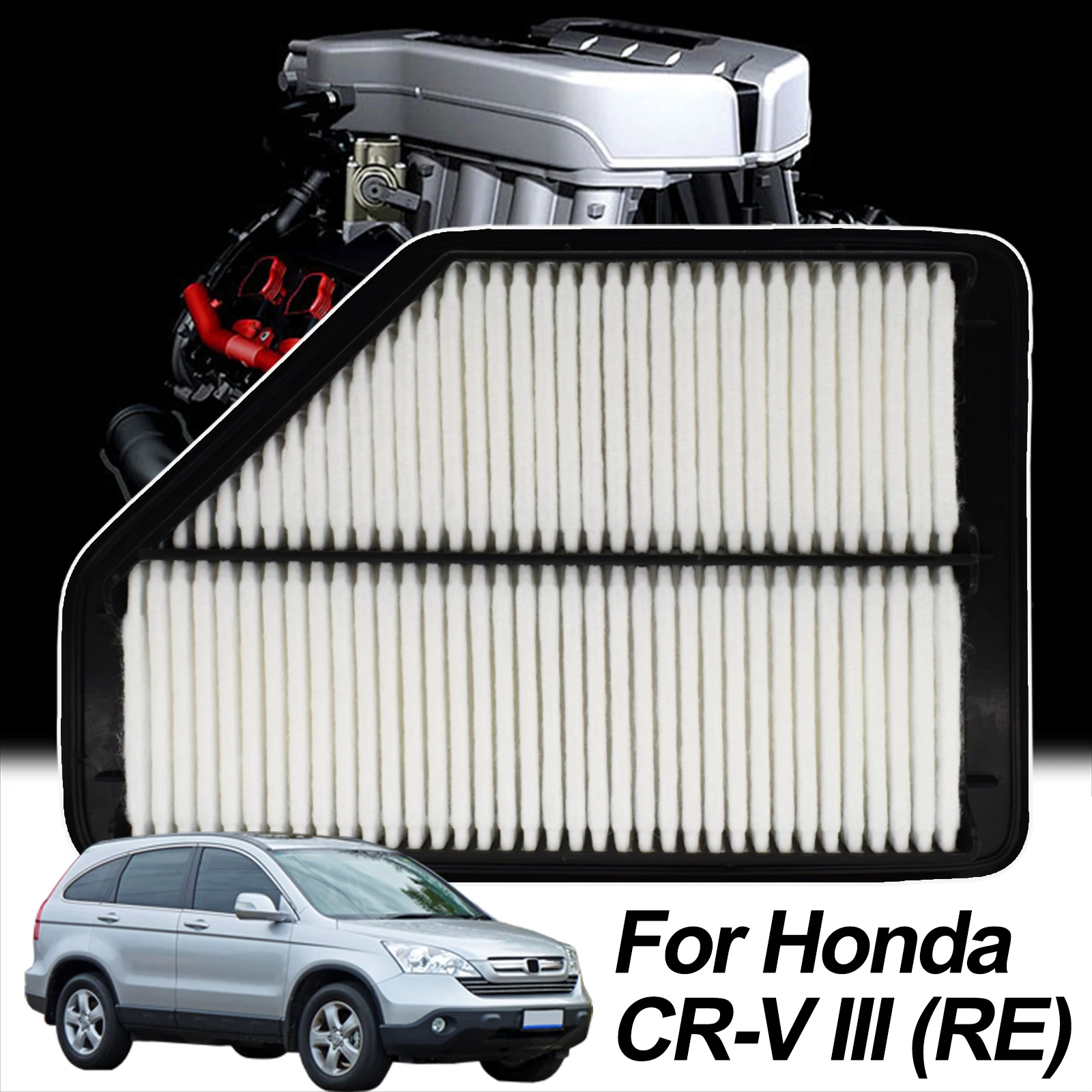 For HONDA CR-V Ⅱ Ⅲ RE RD CTDi 4WD FR-V BE i-CTDi 2.2L Cars Engine Air Filter Cleaner 17220-RMA-E00 Intake Car Parts Accessories