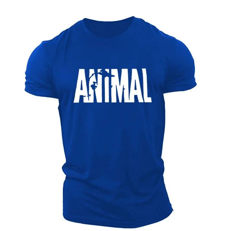 Animal Letter Minimalist Style Fashion Men\'s T-shirts Short Sleeve O-Neck Sportswear Oversized Gym Tops Street Men Women T Shirt