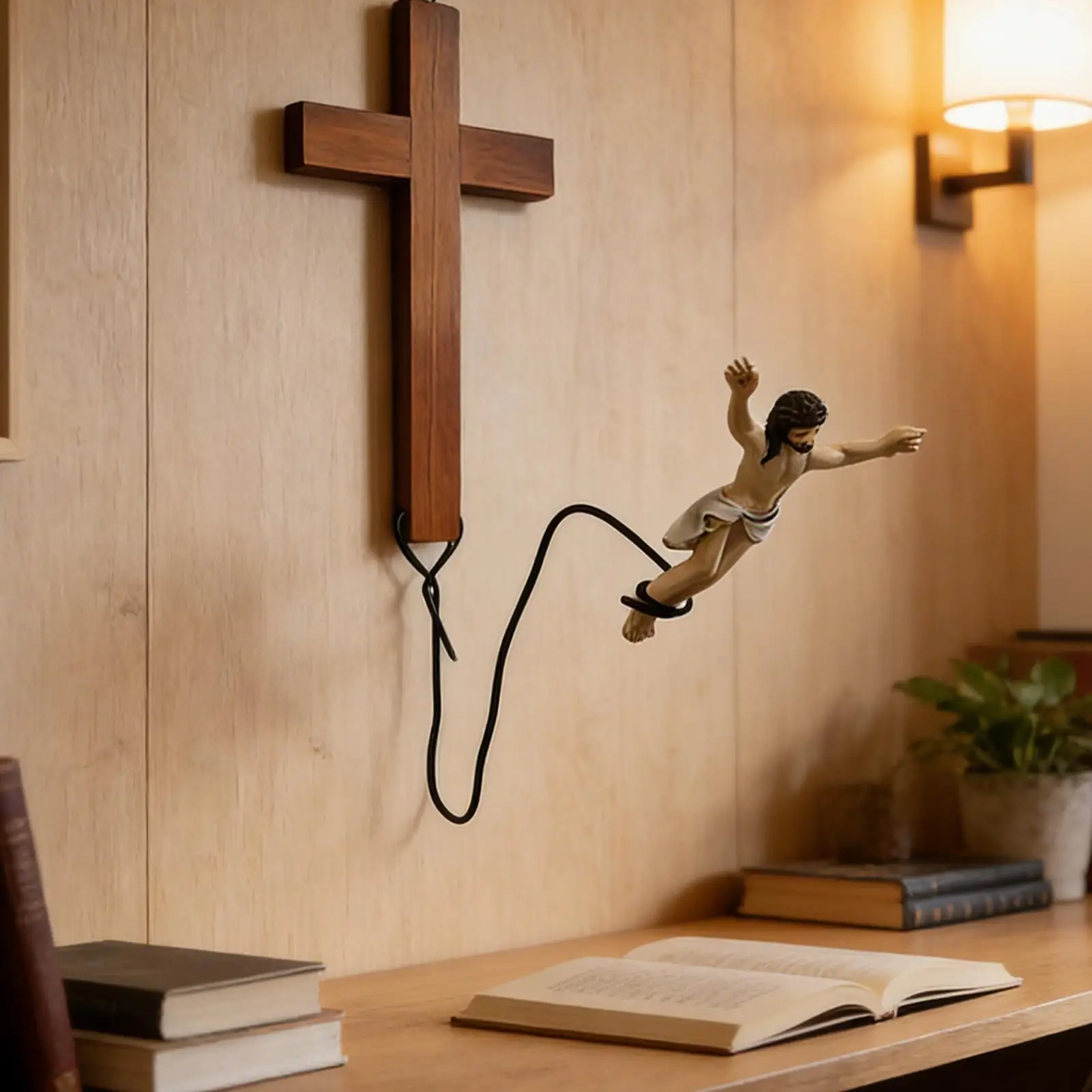 decoración de pared de jesús saltando, estatua religiosa humorística, decoración de jesús para el hogar cristiano, sala de estar, dormitorio, casa de campo, interior Decoración de Pared de Jesús Saltando, Estatua Religiosa Humorística, Decoración de Jesús para el Hogar Cristiano, Sala de Estar, Dormitorio, Casa de Campo, Interior 1