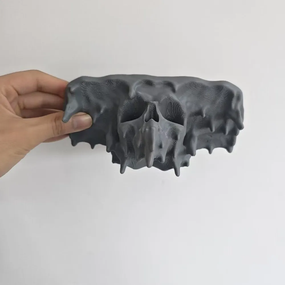 3D Printed Skull Drip Floating Shelf Plastic Dark Gothic Wall-Mounted Display Stand Stable Artistic Wall Storage Rack Home Decor