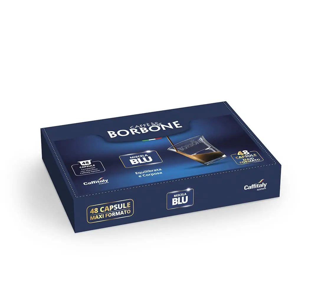 Café Bourbon Blue Blend-48 Capsules originales-pour Machines à café Caffitaly *