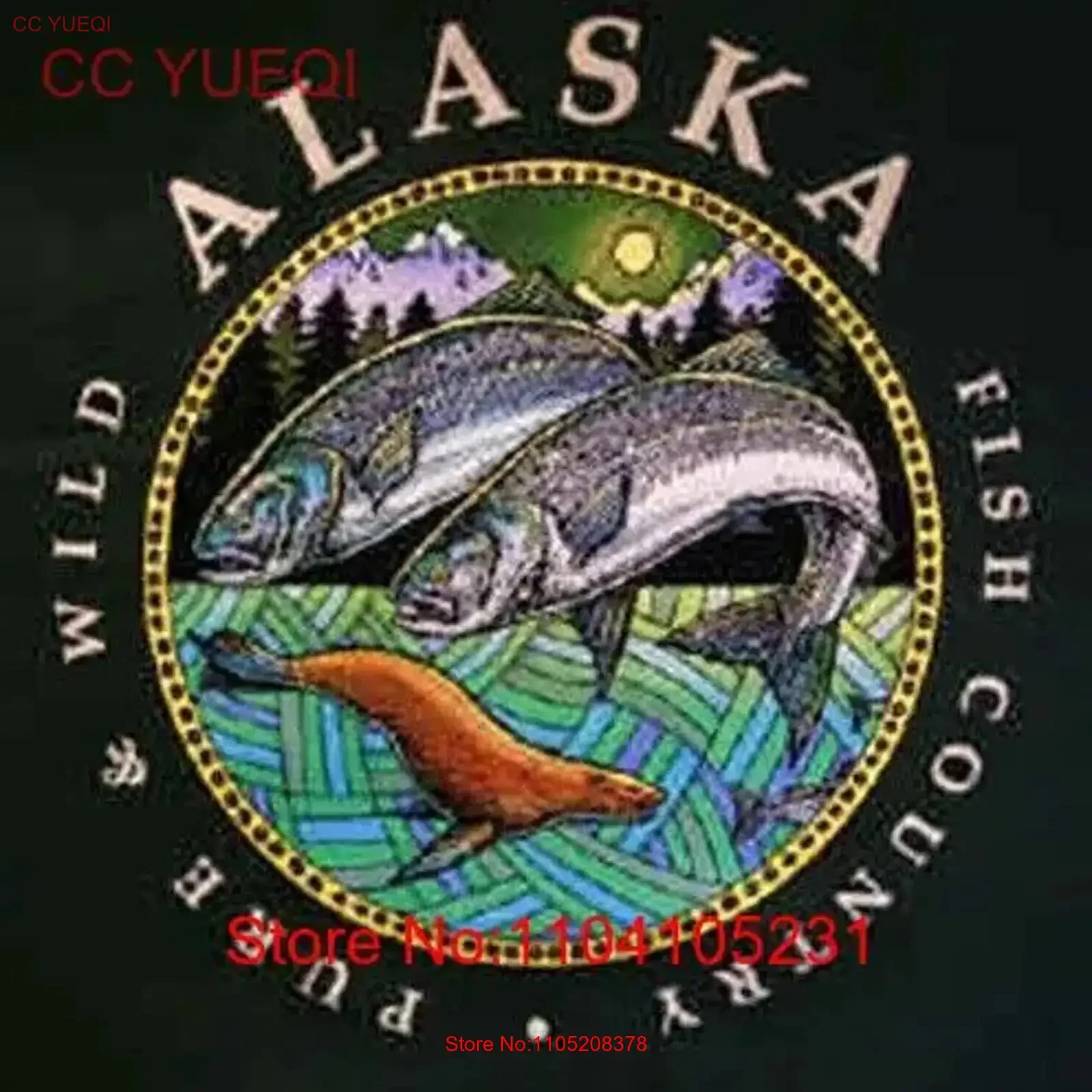 Ray Troll Alaska Pure and Wild Fish Country New adult t shirt M S cotton tee vintage Washed Unisex Soft graphic
