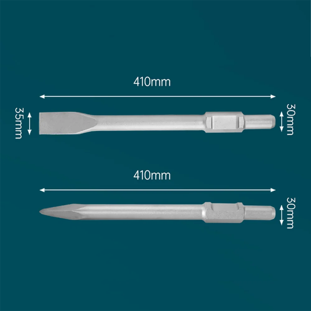 Hex SDS Plus Flat and Point Chisel Bits for Enhanced Durability and Performance, Impact Hammer Drill Bits for Electric Hammer