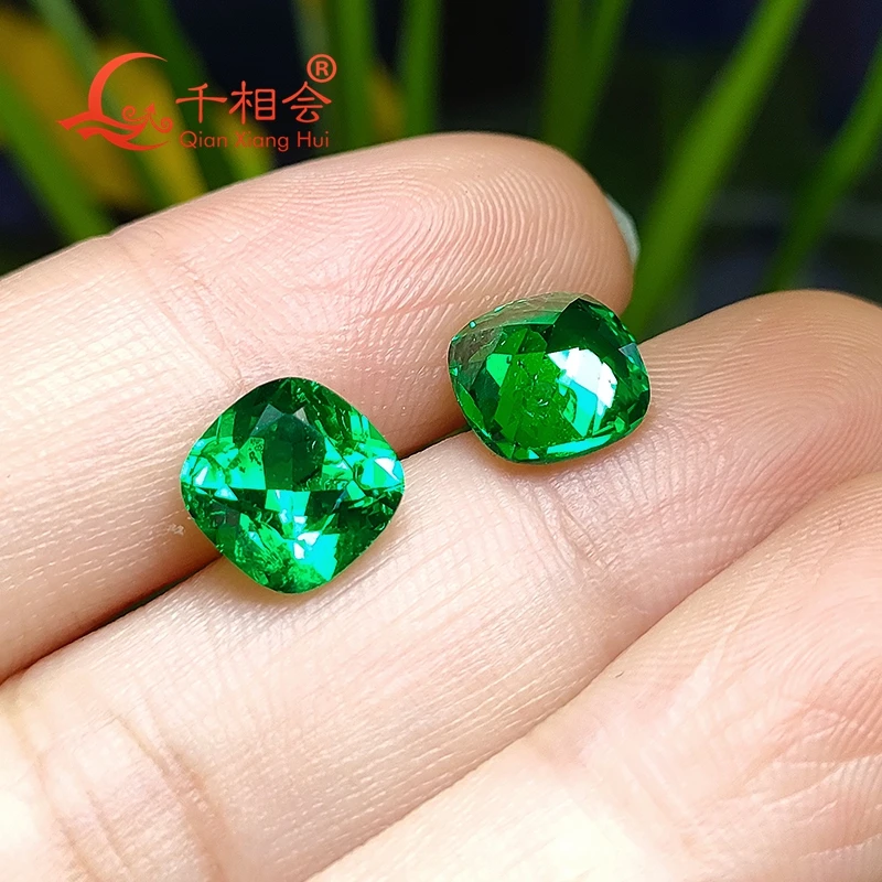 مختبر جرون Yttrium أكسيد الألومنيوم المزروع وسادة تسافوريت شكل كولومبيا الزمرد الأخضر اللون المميلات YAG جوهرة الحجر AGL