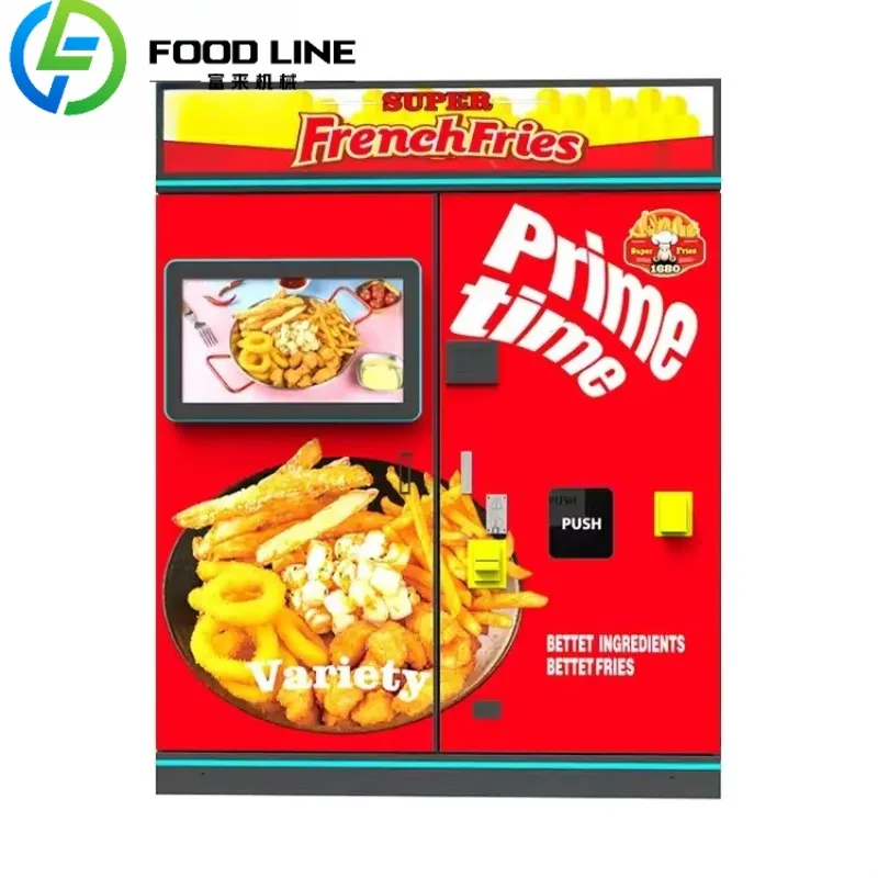 السمك المقلي الكرة البصل الدائري البطاطس المقلية آلة بيع الهواء فراي الطبخ أسرع آلة بيع البطاطس المقلية في العالم