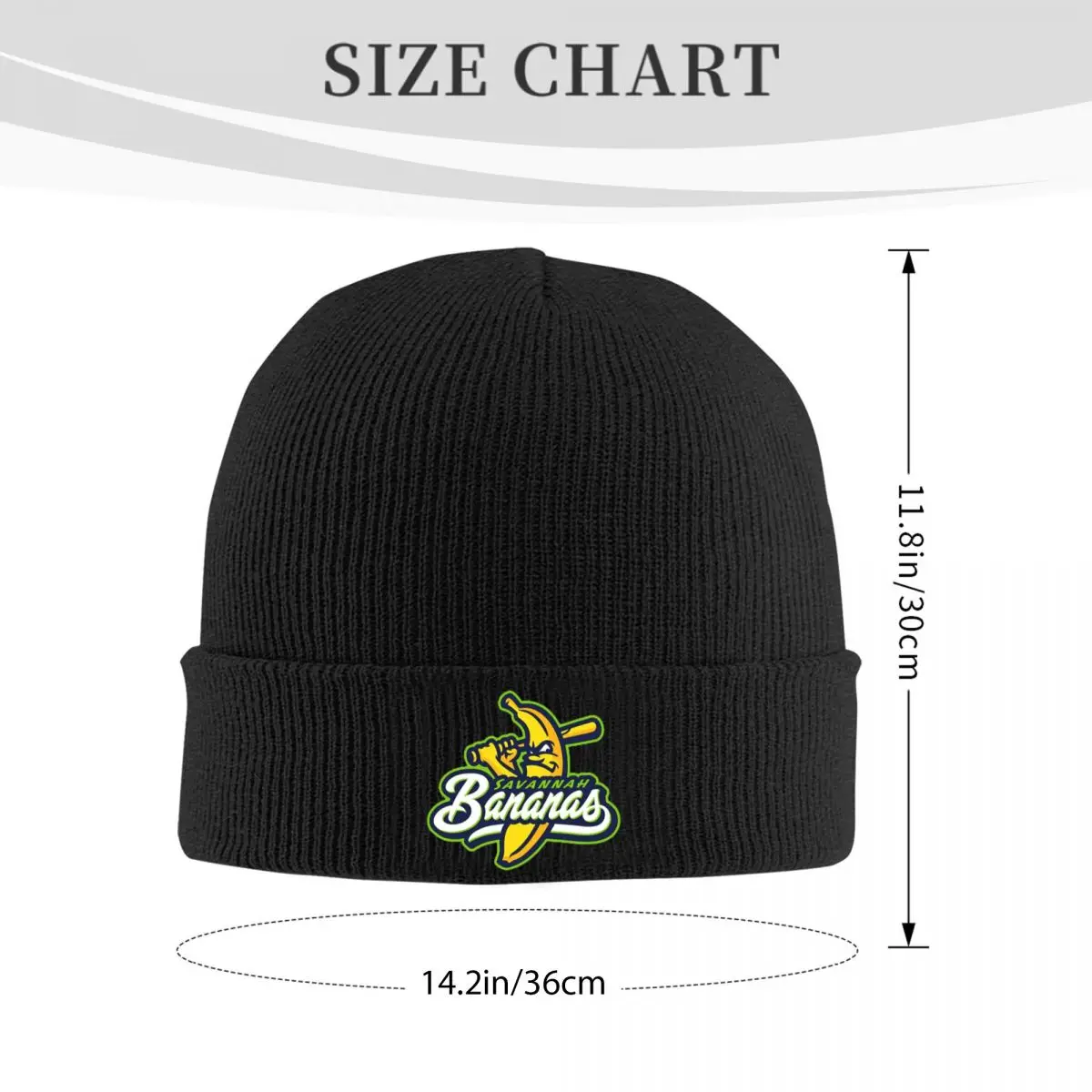 Savannah Bananas Warm Knitted Cap Fashion Bonnet Hat Autumn Winter Outdoor Beanies Hats for Unisex Adult