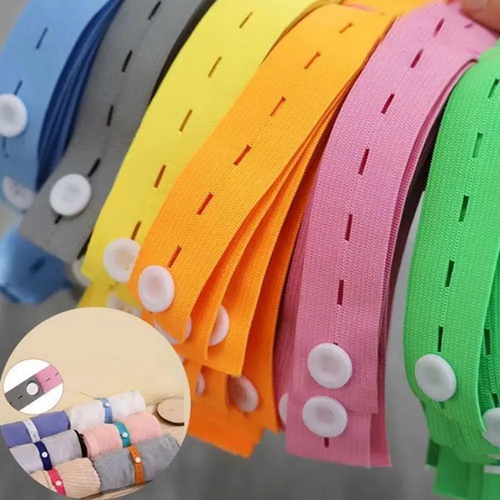 1/2/10/30Pcs DIY Craft Sewing Garment Elastic Storage Strap Adjustable Roll-up Clothes Organizer Band Colorful Space Saving