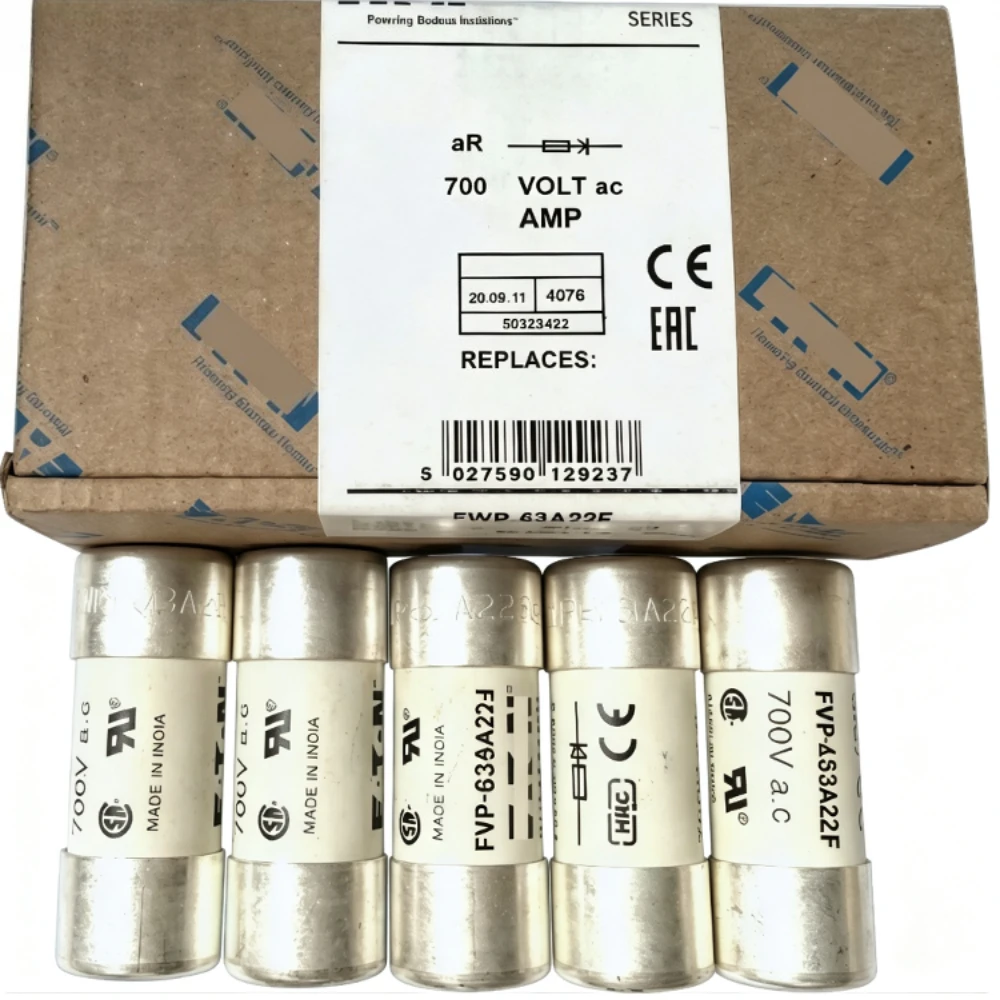 10PCS OEM FWP‑63A22F aR High Speed Semiconductor Fuse 63A 700V 22x58mm Ferrule Fuse for IGBT Protection