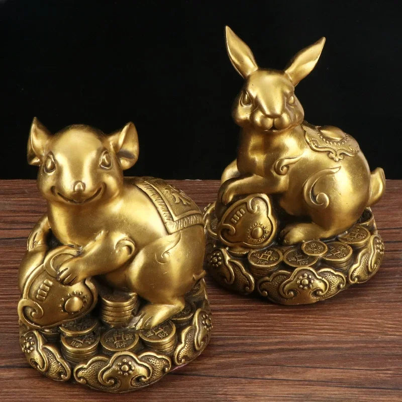 

Brass large twelve zodiac auspicious ingot base dragon and horse zodiac bronze ornament