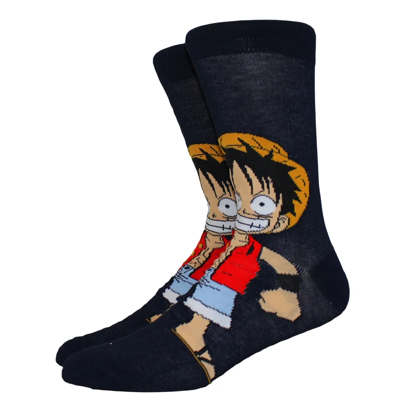 4 Paar Anime-Socken im Angebot ONE PIECE Kniehohe Damen-Cosplay-Socken Persönliche Hip-Hop Harajuku Herren Lustige Socken Größe 36-44 – Detail 6