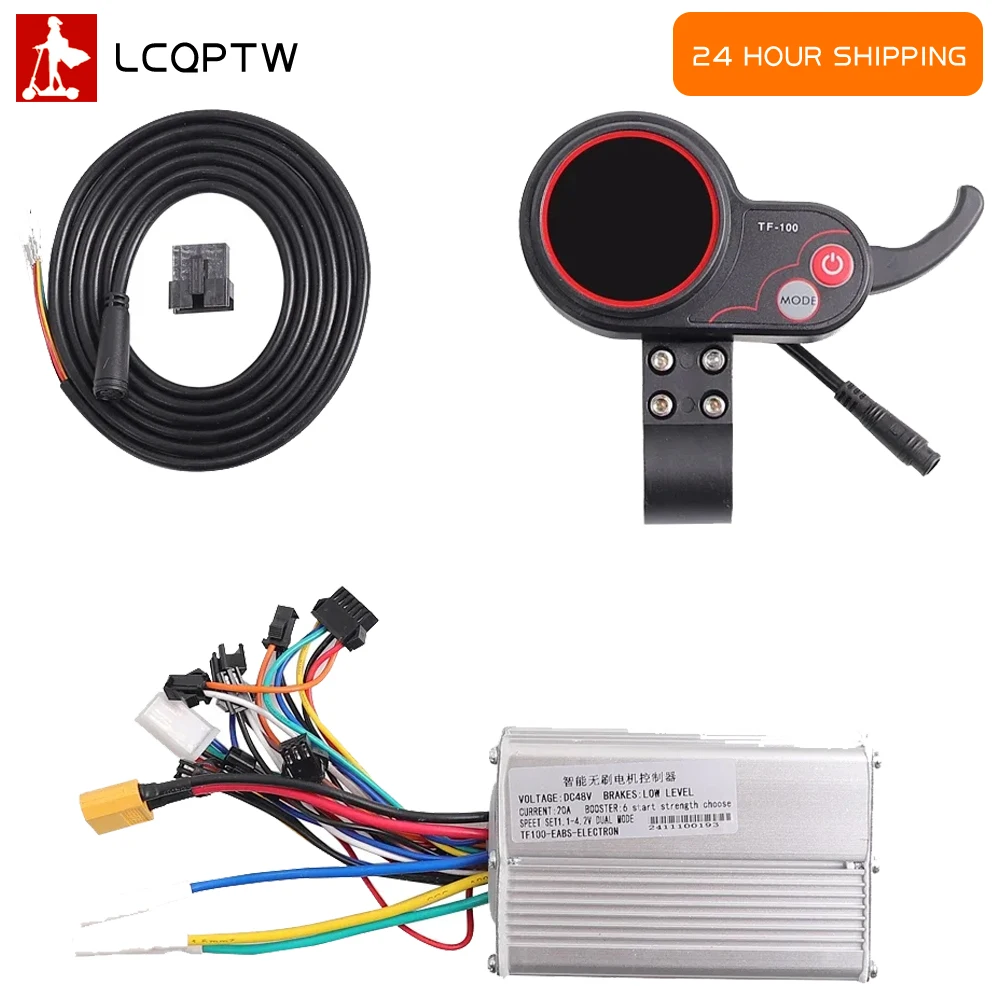

6-контактный дисплей приборной панели DC48V 20A/25A, бесщеточный контроллер TF-100, детали ЖК-дисплея для электрического скутера Kugoo M4