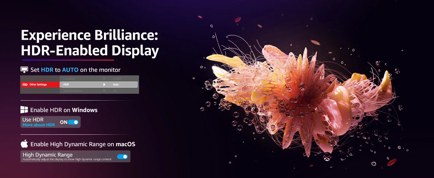 UPERFECT 24 Zoll 120 Hz tragbarer Gaming-Monitor FHD 180 ° Einstellbares großes Laptop-Display, externer zweiter Bildschirm für PC-Telefon, Steamdeck – Detail 7