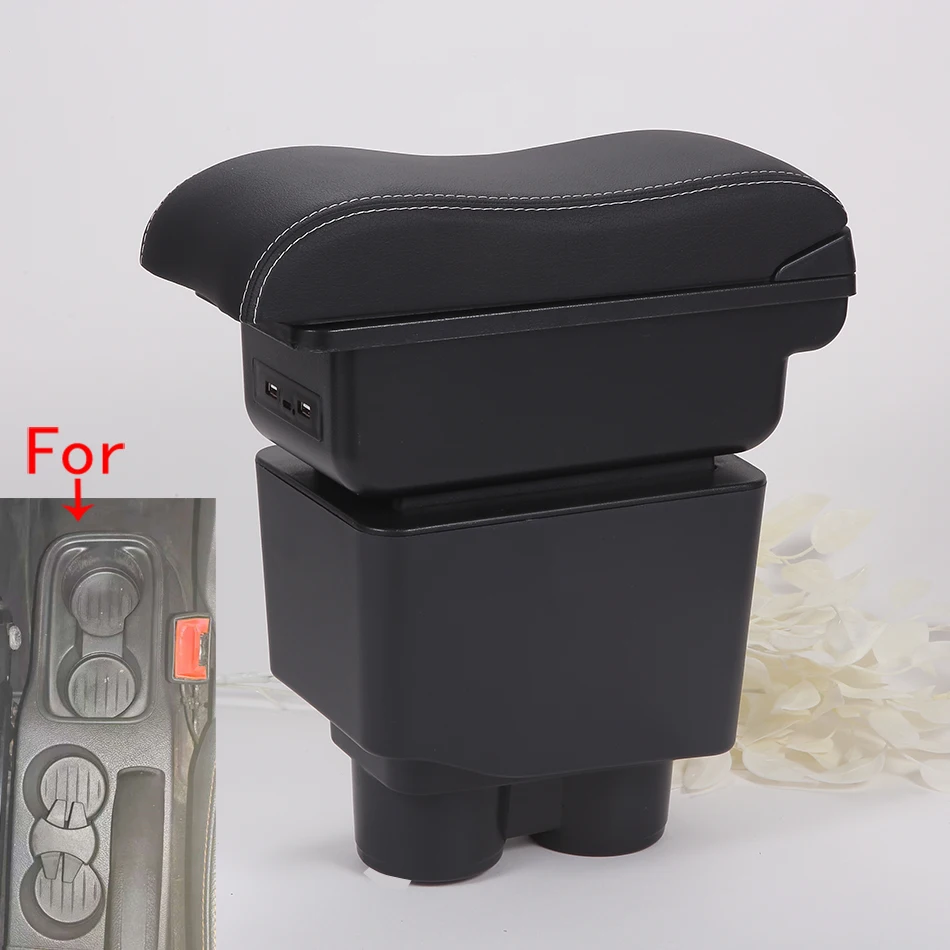 Reposabrazos para Ford Figo, Caja de Almacenamiento Central para FORD KA Plus, Soporte de Brazo Interior Dedicado, Piezas de Repuesto para Automóviles