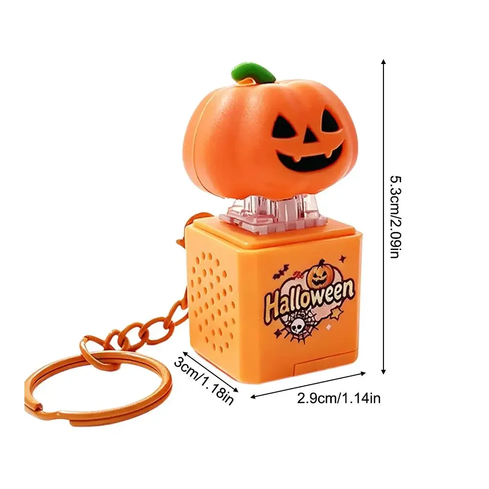 Halloween Pumpkin Glowing Keychain Keyboard Stress Relief Fidget Button Keycap Fidget Clicker Keyboard Keychain Pendant Toys