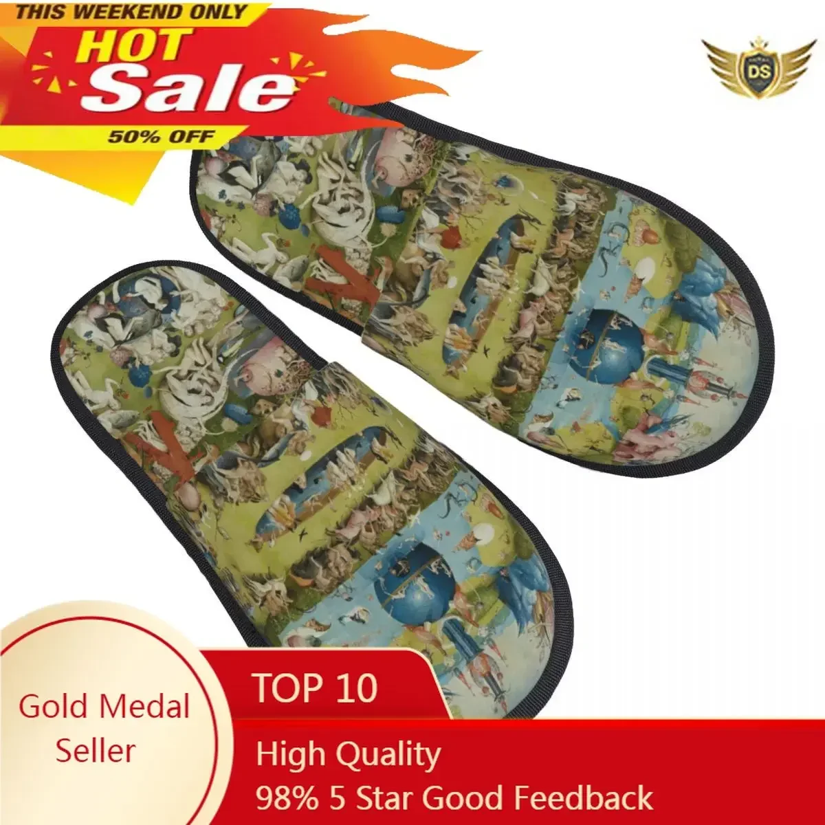 

The Garden Of Earthly Delights Slipper For Women Men Fluffy Winter Warm Slippers Indoor Slippers