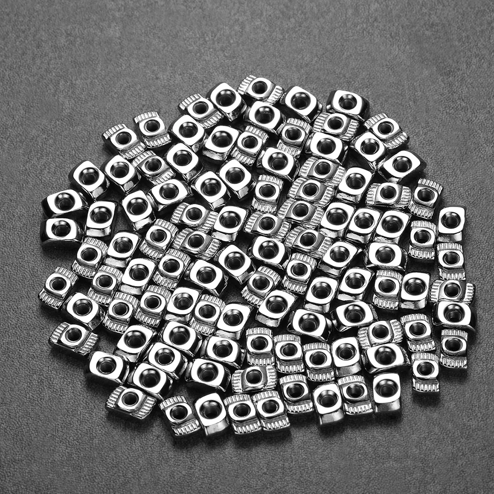 

120pcs T-Nut M5 Silver Aluminum T Nuts For Industrial Frame Robotics Projects Sliding Lock Nut With Corrosion Resistance