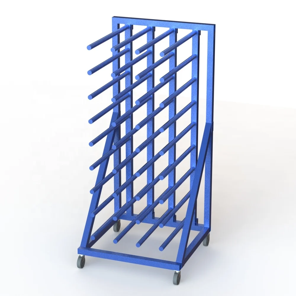 5 foot long vinyl rolling industrial display stand, heavy duty display stand